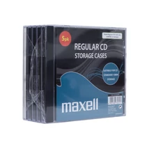 Maxell CD normál tok 10,4 mm - fekete/átlátszó (5db)