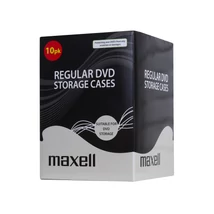 Maxell szimpla DVD tok 14 mm - fekete/átlátszó (10db)