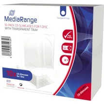 MediaRange CD tok slim 5,2 mm átlátszó (10 db)