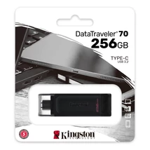 Kingston DataTraveler DT70 pendrive 256GB USB Type-C 3.2 Gen 1 - fekete