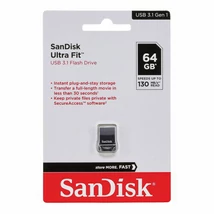 SanDisk Ultra Fit pendrive 64GB USB 3.1 - fekete