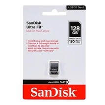 SanDisk Ultra Fit pendrive 128GB USB 3.1 - fekete
