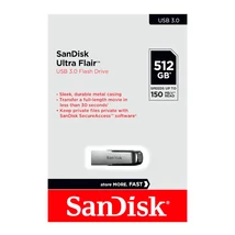 SanDisk Ultra Flair pendrive 512GB USB 3.0 - ezüst-fekete