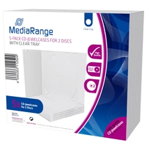 MediaRange dupla CD tok 10,4 mm - átlátszó (5 db)