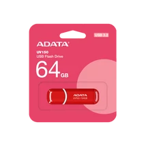 ADATA UV150 PENDRIVE 64GB USB 3.2 Piros ADATA UV150 PENDRIVE 64GB USB 3.2 Piros