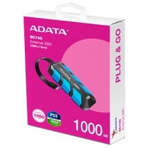 ADATA SC740 külső SSD 1TB USB 3.2 - kék (1050/1000 MB/s)