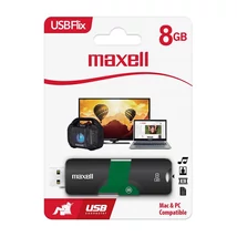 Maxell FLIX pendrive 8GB USB 2.0 - fekete-zöld