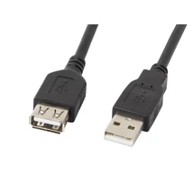 Lanberg USB 2.0 hosszabbító kábel 1.8m - fekete