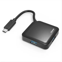 Hama USB-C 4-portos elosztó 1:4, USB 3.2 Gen1, 5Gbit/s - fekete