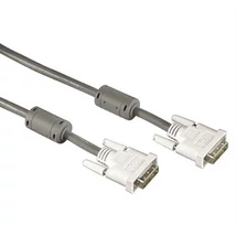 Hama DVI összekötő kábel Dual Link 24+1 pólusú 1,8m - szürke (45077)