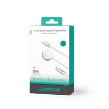 Joyroom 2 az 1-ben Apple Watch mágneses töltő Type-C és Lightning kábellel 30W 1,2 m - fehér