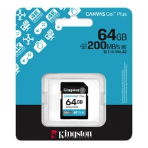 Kingston Canvas Go Plus SDXC memóriakártya 64GB CL10 UHS-I U3 V30 (200 MB/s olvasási sebesség) Kingston Canvas Go Plus SDXC memóriakártya 64GB CL10 UHS-I U3 V30 (200 MB/s olvasási sebesség)