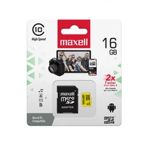 Maxell Yellow 16GB micro SDHC + adapter CL10 (80 MB/s olvasási sebesség)