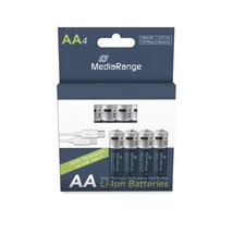 MediaRange AA USB-C tölthető lítium-ion akkumulátor 1400 mAh - 4 darabos csomag
