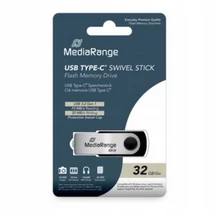 MediaRange USB Type-C pendrive 32GB USB 3.2 Gen 1 - fekete/ezüst