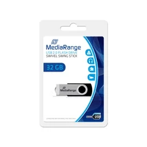 MediaRange 32GB pendrive USB 2.0 - fekete-ezüst (D2496)