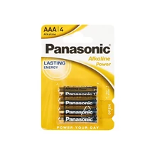 Panasonic Alkaline Power AAA 1,5V Alkáli Ceruza Elem LR03 (4)