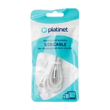 Platinet Type-C - Type-C kábel LED világítással 60W 3A 1m - fehér
