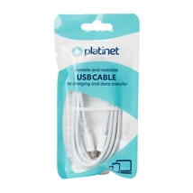 Platinet Type-C - Type-C kábel 100W 5A 1,5m 480Mbps TPE - fehér