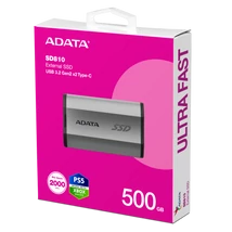 ADATA SD810 külső SSD 500GB USB 3.2 Gen 2 - ezüst