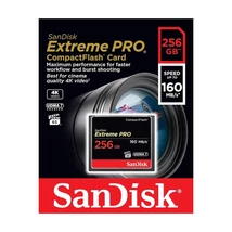 SanDisk Extreme Pro CompactFlash memóriakártya 256GB UDMA7 VPG-65 160MB/s - fekete-piros
