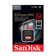 SanDisk Extreme Pro 128GB SDXC memóriakártya V30 UHS-I U3 4K Class 10 (200/90 MB/s)