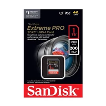 SanDisk Extreme Pro SDXC memóriakártya fényképezőgépekhez UHS-II V30 U3 Class 10 1TB (200/140 MB/s)