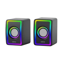 Omega 2.0 hangszóró 6W RGB USB és 3,5 mm jack - fekete