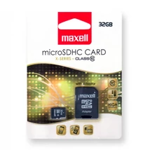 Maxell X-series 32GB micro SDHC memóriakártya + adapter CL10 80 MB/s olvasási sebességgel - fekete