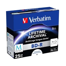 Verbatim BD-R M-Disc Blu-Ray nyomtatható lemez 25GB 4x - normál tokban (1db)