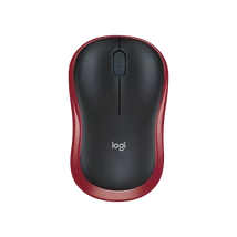 Logitech M185 vezeték nélküli egér - fekete/piros
