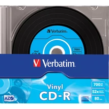 Verbatim CD-R Azo Data Vinyl 52X lemez 700MB - slim tokban (10) (D2089)