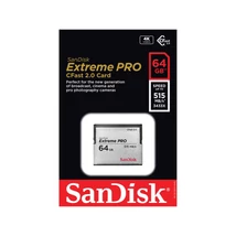 SanDisk Extreme PRO CFast 2.0 memóriakártya 64GB VPG-130 525 MB/s - ezüst