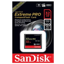 SanDisk Extreme PRO CompactFlash memóriakártya 32GB UDMA7 VPG-65 160 MB/s - fekete-piros (D2338)