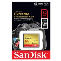 SanDisk Extreme CompactFlash memóriakártya 32GB UDMA7 VPG-20 120 MB/s - sárga-piros (D2144)