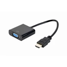 Gembird HDMI-VGA átalakító adapter kábel 15 cm - fekete (A-HDMI-VGA-04)