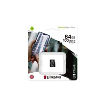 Kingston Canvas Select Plus microSDXC 64GB Class 10 UHS-I U1 V10 A1 memóriakártya (100 MB/s olvasási sebesség) Kingston Canvas Select Plus microSDXC 64GB Class 10 UHS-I U1 V10 A1 memóriakártya (100 MB/s olvasási sebesség)