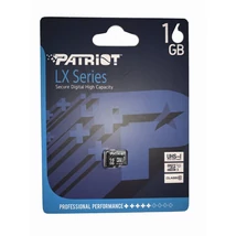 Patriot LX Series Micro SDHC 16GB Class 10 UHS-I U1 memóriakártya 80 MB/s olvasási sebességgel - fekete Patriot LX Series Micro SDHC 16GB Class 10 UHS-I U1 memóriakártya 80 MB/s olvasási sebességgel - fekete