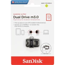 SanDisk Ultra Dual Drive m3.0 pendrive 32GB USB 3.0 + Micro USB OTG 150MB/s - ezüst