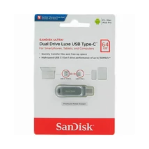 SanDisk Ultra Dual Drive Luxe pendrive 64GB USB Type-C és Type-A - ezüst