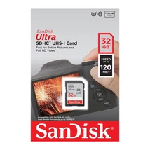 SanDisk Ultra 32GB SDHC Memóriakártya UHS-I Class 10 (120 MB/s olvasási sebesség) SanDisk Ultra 32GB SDHC Memóriakártya UHS-I Class 10 (120 MB/s olvasási sebesség)