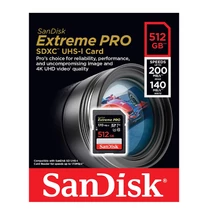 SanDisk Extreme Pro 512GB SDXC memóriakártya V30 UHS-II U3 Class 10 (200/140 MB/s)