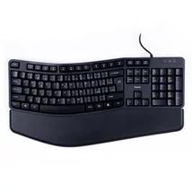 Hama EKC-400 ergonomikus billentyűzet cseh/szlovák kiosztással - fekete