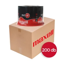 Maxell DVD-R 16X lemez 4,7 GB - 200 db (4x50) cake csomagolás