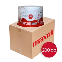 Maxell DVD-R 16X teljes felületén nyomtatható lemez 4,7 GB - fehér (200 db)