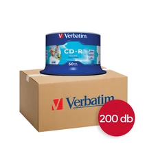 Verbatim CD-R 52X nyomtatható lemez 700MB - 200db (4x50)