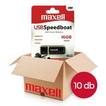 Maxell Speedboat pendrive USB 2.0 16GB - fekete/zöld (10 db)