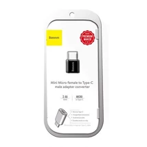Baseus microUSB/Type-C átalakító adapter - fekete