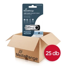 MediaRange MR908 pendrive 8GB USB 2.0 - fekete-ezüst (25 db)