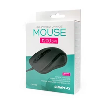 Omega OM441B vezetékes egér 3D, 1200 DPI, USB, 1,5 m, Fekete